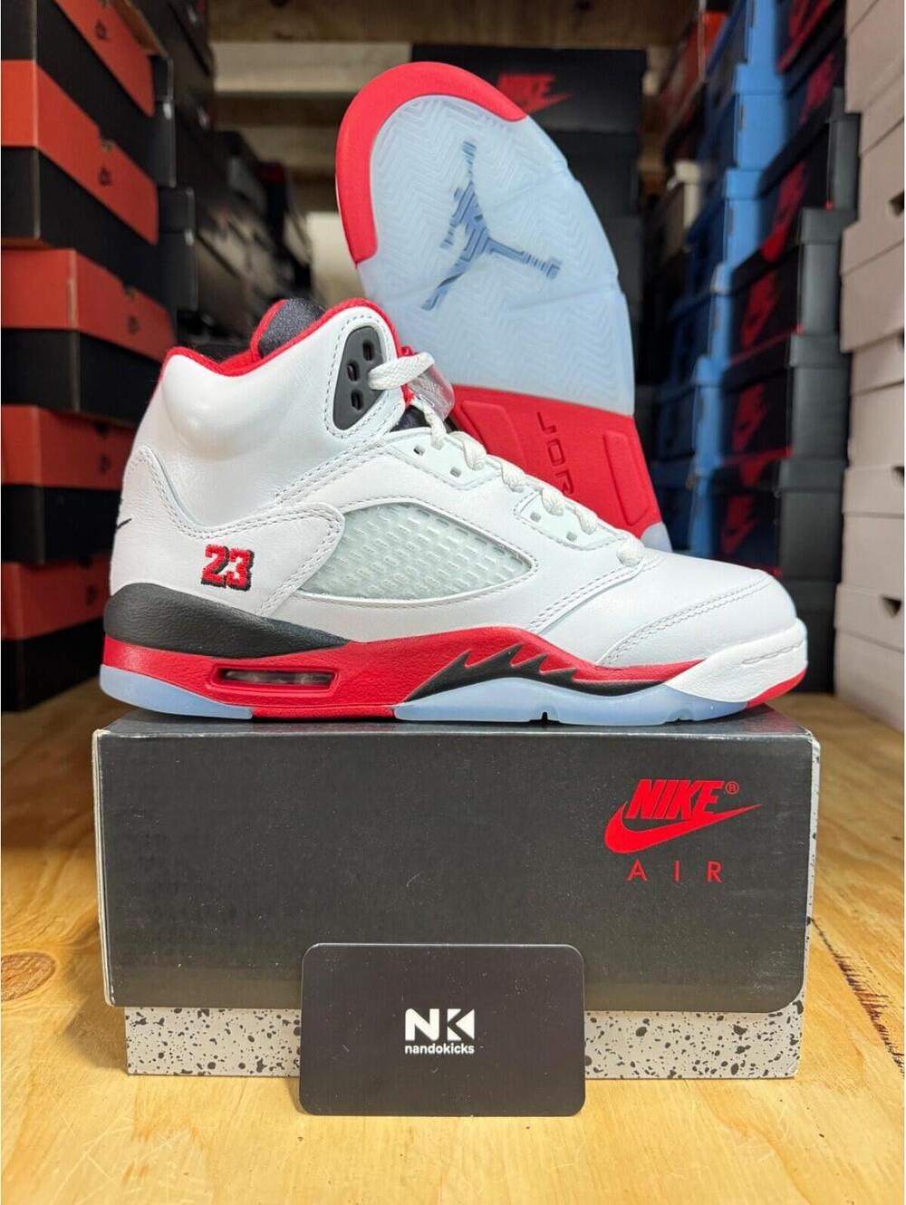GS Air Jordan 5 Retro 'Fire Red' 2025 GRADE SCHOOL SIZE 5Y